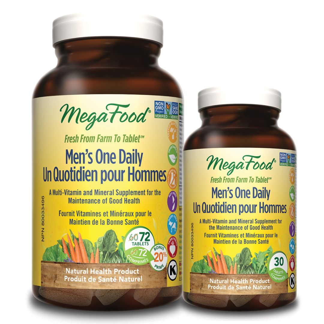 MegaFood Men's One Daily (72+30 Tablets) - Lifestyle Markets