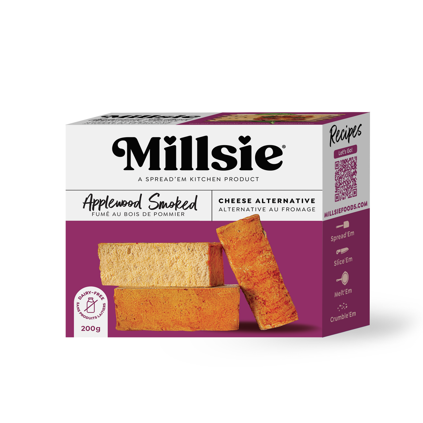 Millsie Cashew Cheese Applewood Smoked (200g)