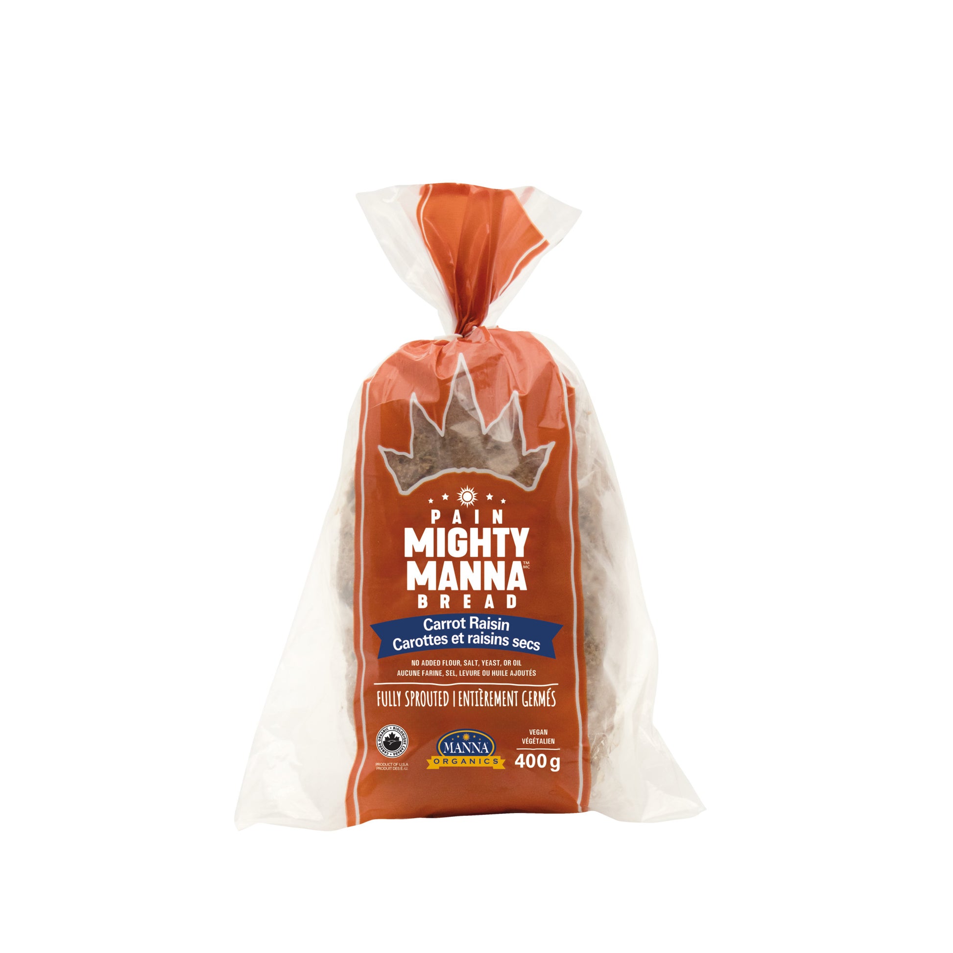 Mighty Manna Sprouted Carrot Raisin Bread (400g) - Lifestyle Markets