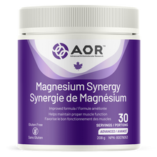 AOR Magnesium Synergy supplement container on a white background