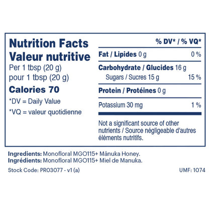 Manuka Health Honey MGO 115+ UMF 6+ - Lifestyle Markets