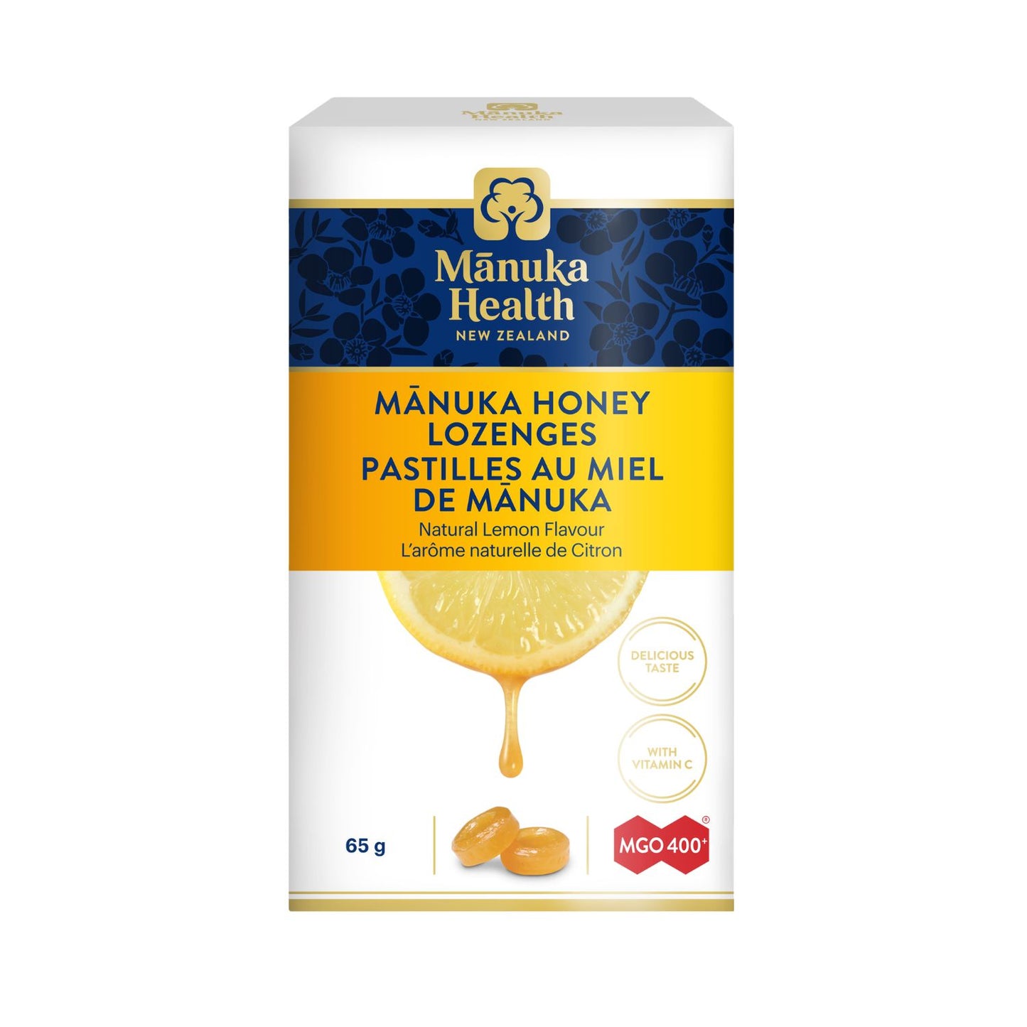 Manuka Health Honey & Lemon Lozenges MGO400+ (65g)