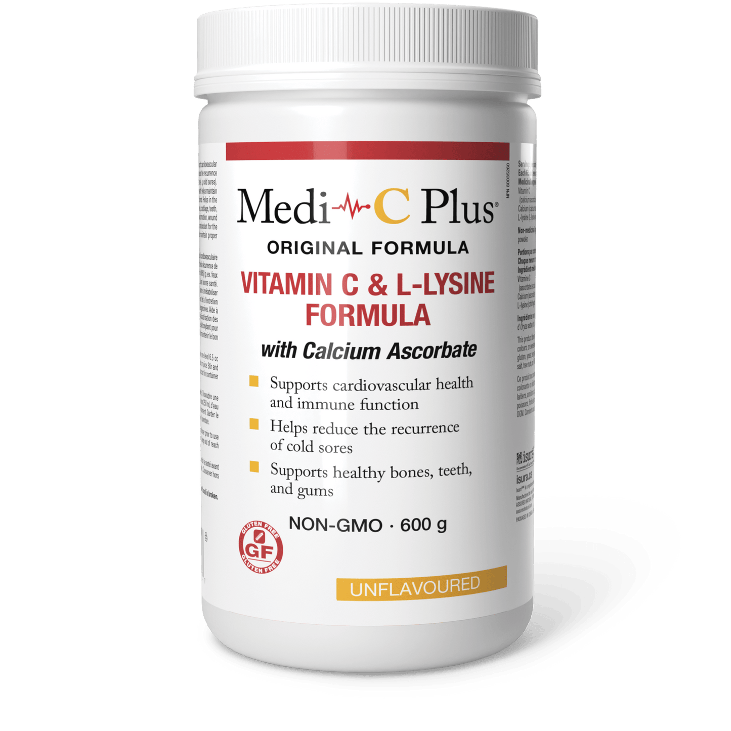 Medi-C Plus Vitamin C & L-Lysine Formula container on a white background