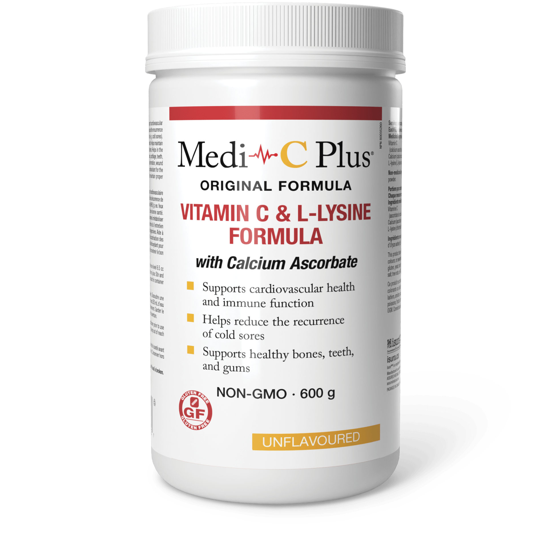 Medi-C Plus Vitamin C & L-Lysine Formula container on a white background