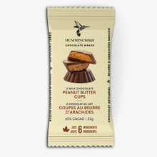 Hummingbird Chocolate Maker milk chocolate peanut butter cups packaging on a white background
