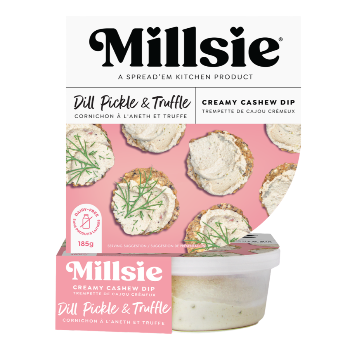 Millsie Cashew Dip - Dill Pickle & Truffle (185g)