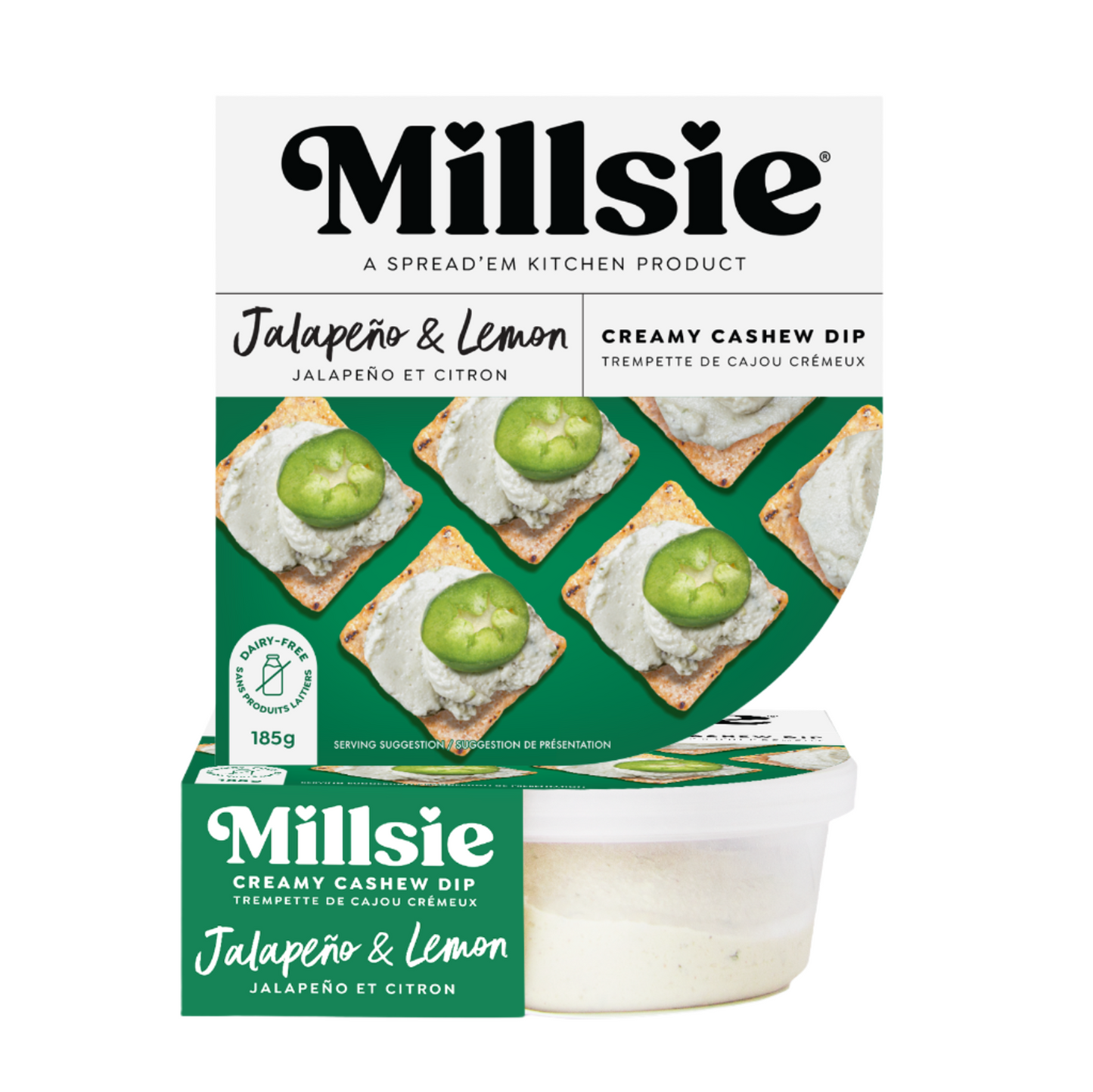 Millsie Cashew Dip - Jalapeno & Lemon (183g)