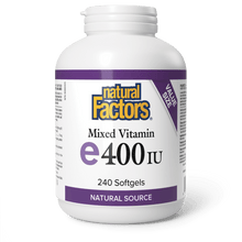 Natural Factors Mixed Vitamin E 400iu BONUS (240 SoftGels)