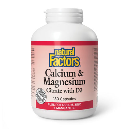 Natural Factors Calcium & Magnesium Citrate With D3 - Lifestyle Markets