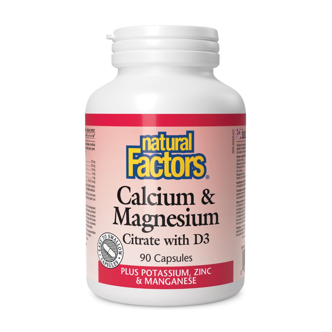 Natural Factors Calcium & Magnesium Citrate With D3 - Lifestyle Markets