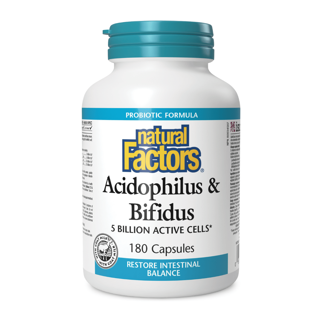 Natural Factors Acidophilus & Bifidus (180) | Canada Supplements ...