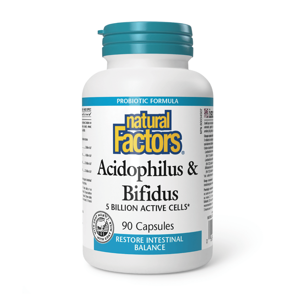 Natural Factors Acidophilus & Bifidus (90 Caps)