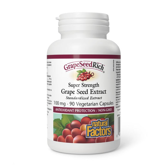 Natural Factors GrapeSeedRich Grape Seed Extract (100mg) (90 VCaps) - Lifestyle Markets