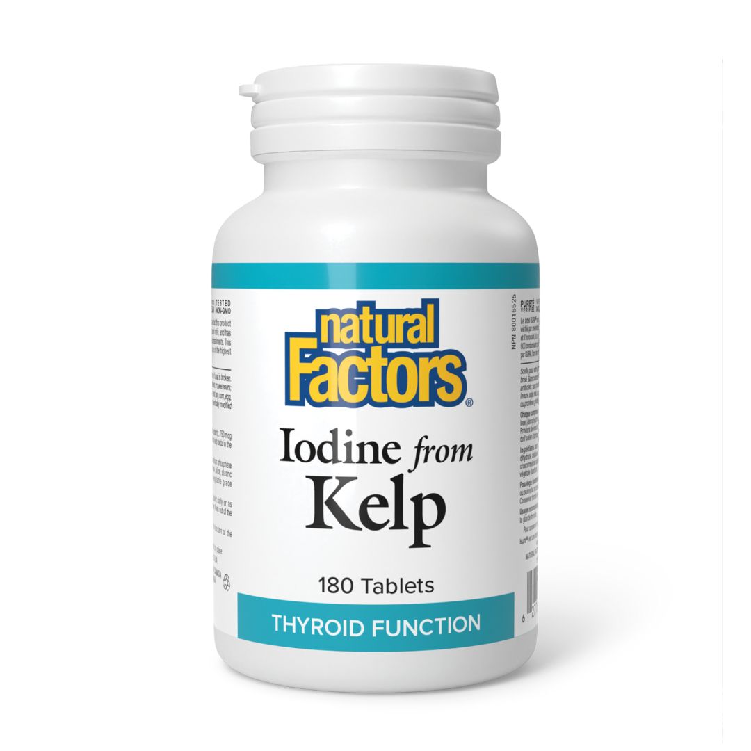 Natural Factors Iodine from Kelp (180 Tabs) - Lifestyle Markets