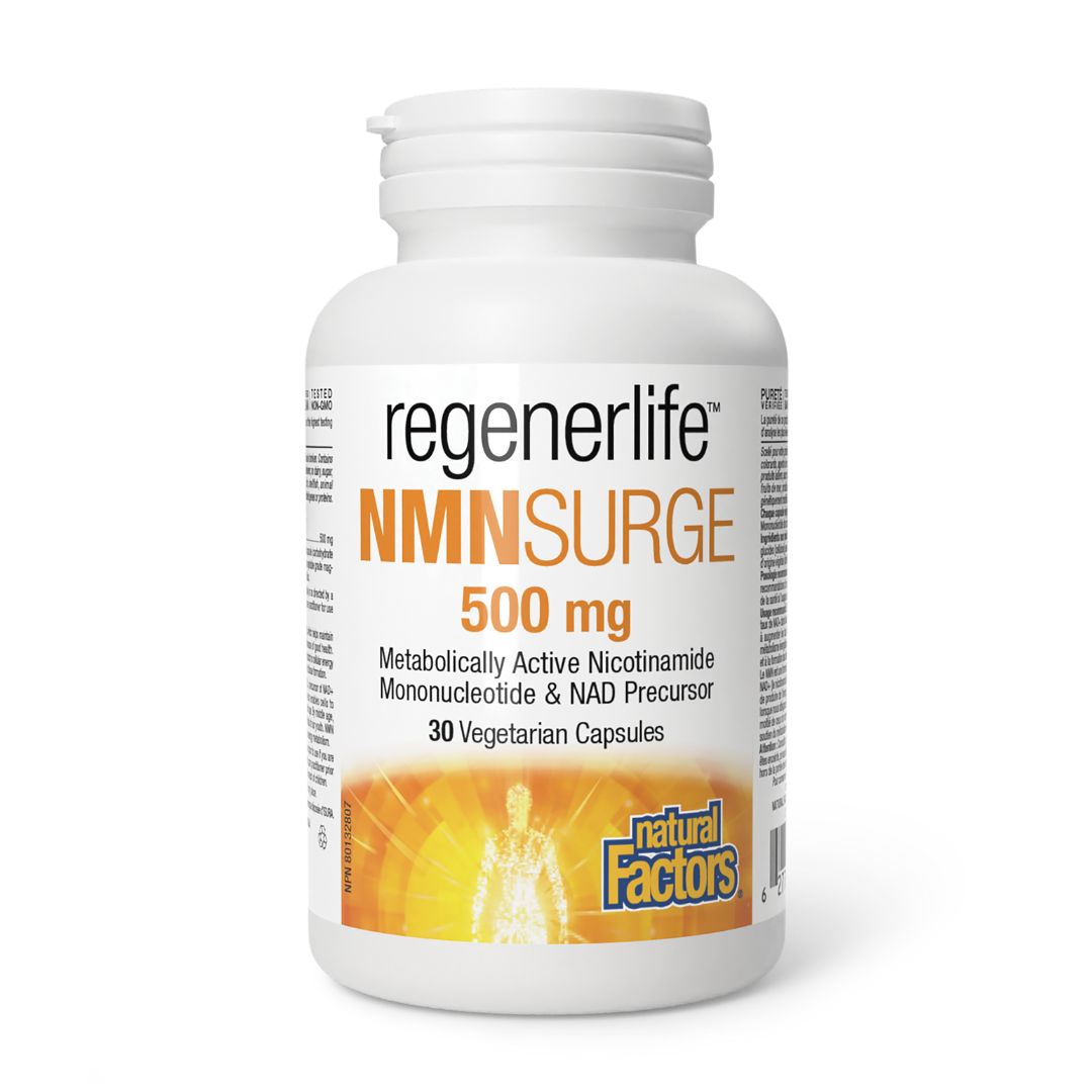 Natural Factors RegenerLife NMNSurge 500mg (30 VCaps) - Lifestyle Markets