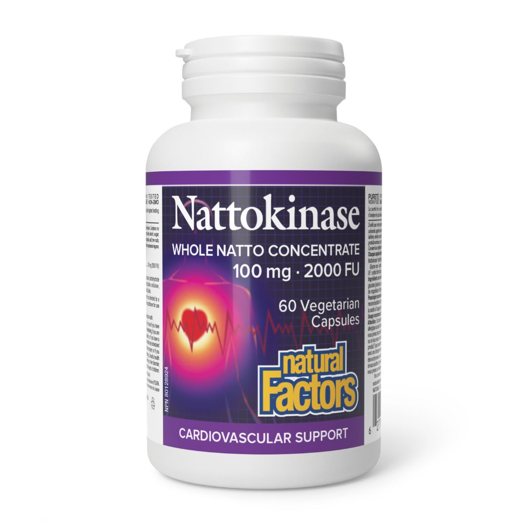 Natural Factors Nattokinase 100mg (60 VCaps) - Lifestyle Markets