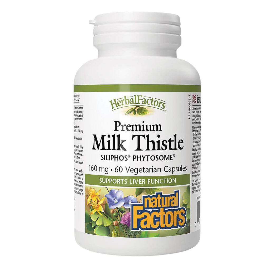 Natural Factors Premium Milk Thistle Silphos (160mg) (60 VCaps)