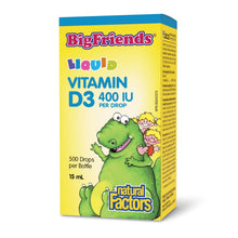 Natural Factors Big Friends Liquid Vitamin D3 400IU (15ml)