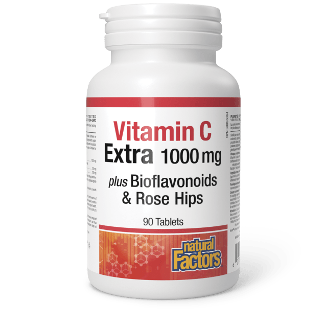 Natural Factors Vitamin C 1000mg Plus Bioflavonoids & Rose Hips (90 Tablets)