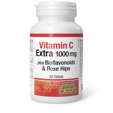 Natural Factors Vitamin C 1000mg Plus Bioflavonoids & Rose Hips (90 Tablets)