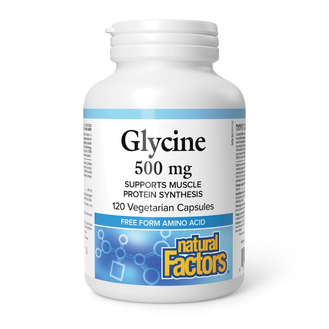 Natural Factors Glycine 500mg (120 VCaps)
