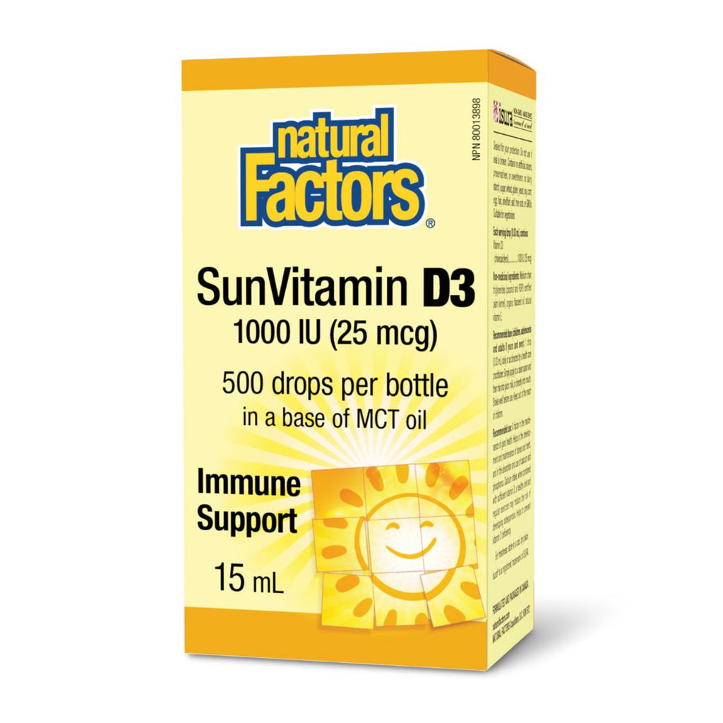 Natural Factors SunVitamin D3 (1000iu) Drops (15ml)