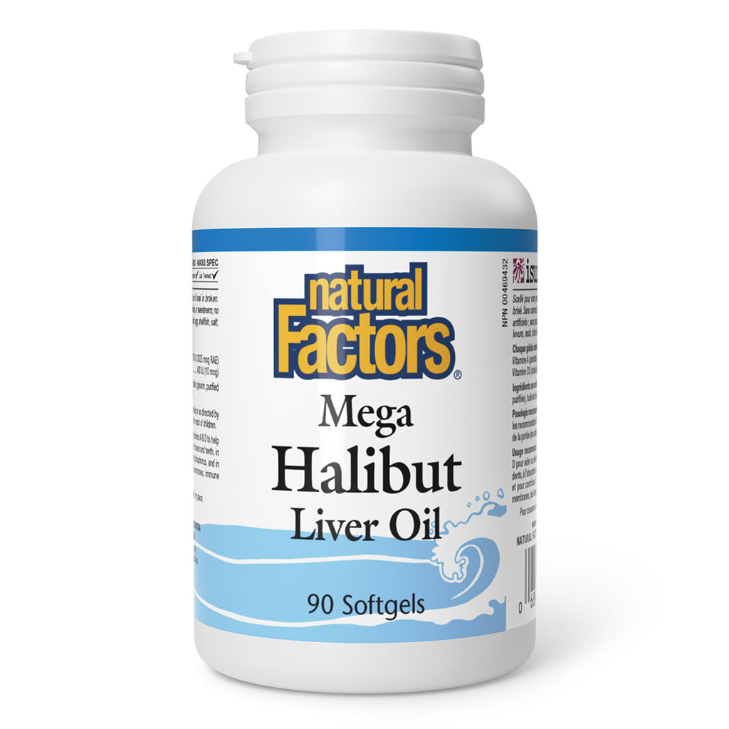 Natural Factors Mega Halibut Liver Oil (90 SoftGels)