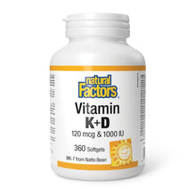 Natural Factors Vitamin K & D (360 SGels)