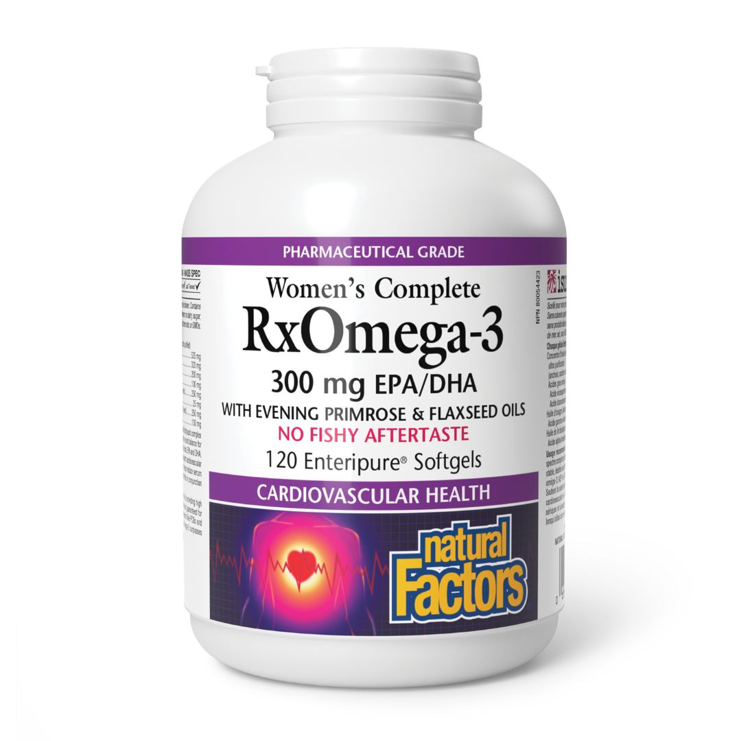 Natural Factors Woman's Complete Rx Omega-3 (300 mg EPA/DHA) (120 SoftGels) - Lifestyle Markets