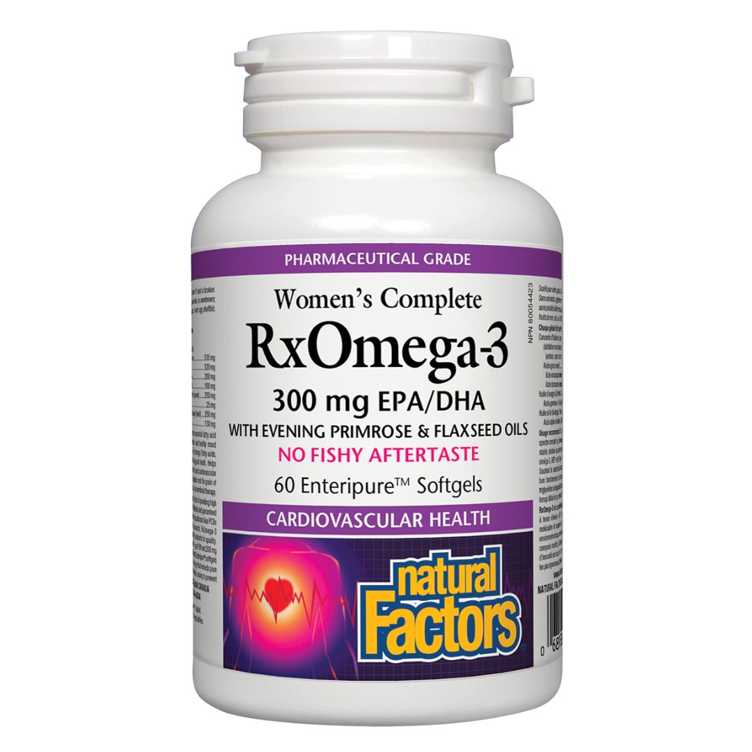 Natural Factors Women's Complete Rx Omega-3 Factors (300 mg EPA/DHA) (60 SoftGels) - Lifestyle Markets