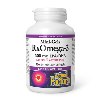 Natural Factors RxOmega-3 Mini-Gels 500mg (SGels)