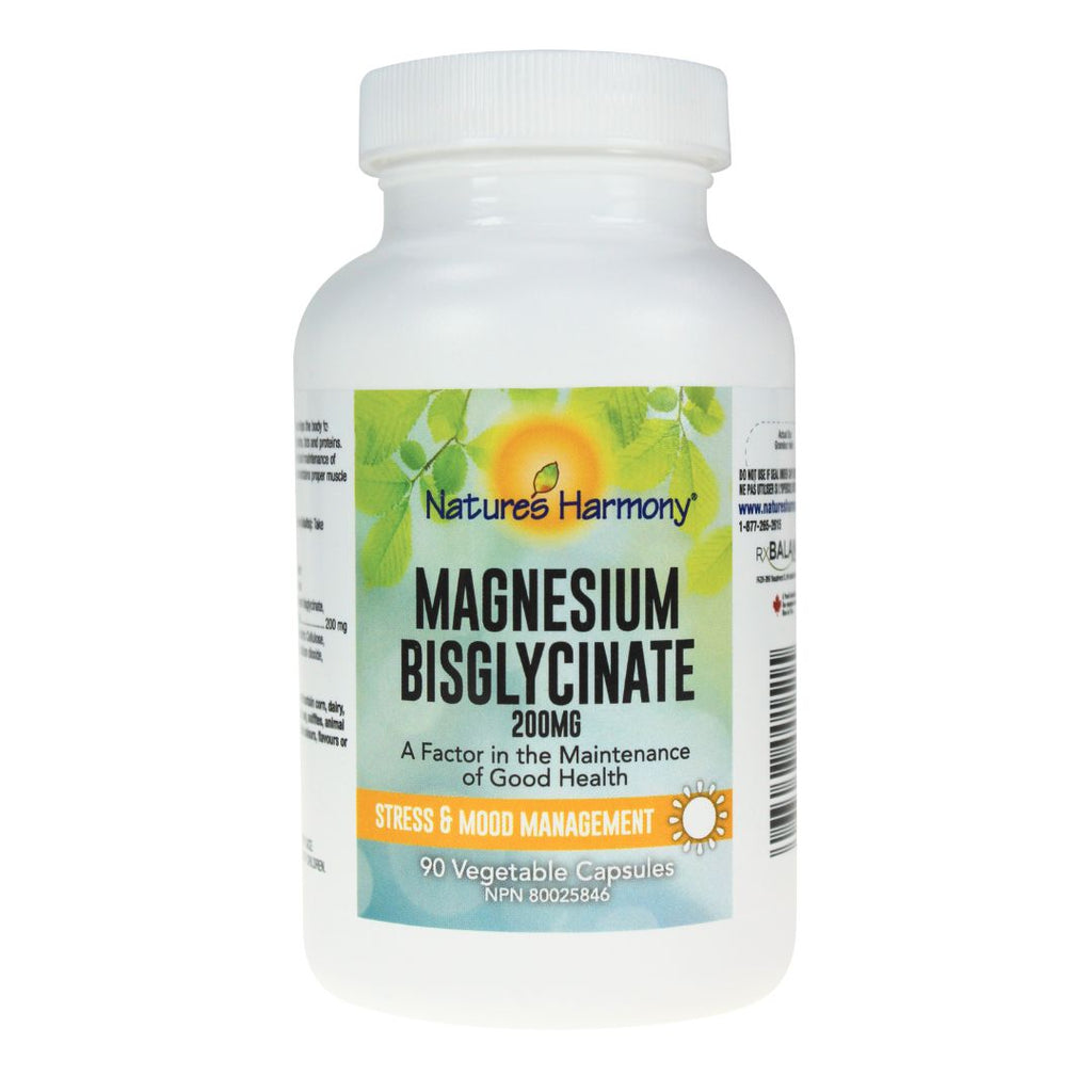 Nature's Harmony Magnesium Bisglycinate 200mg (90 Vcaps)