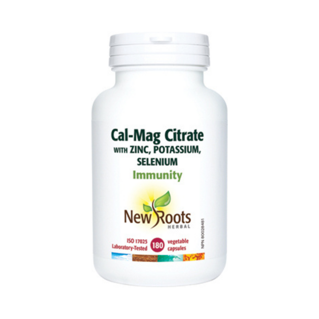 New Roots Cal-Mag Citrate w/ Zinc, Potassium, Selenium (180 VCaps)