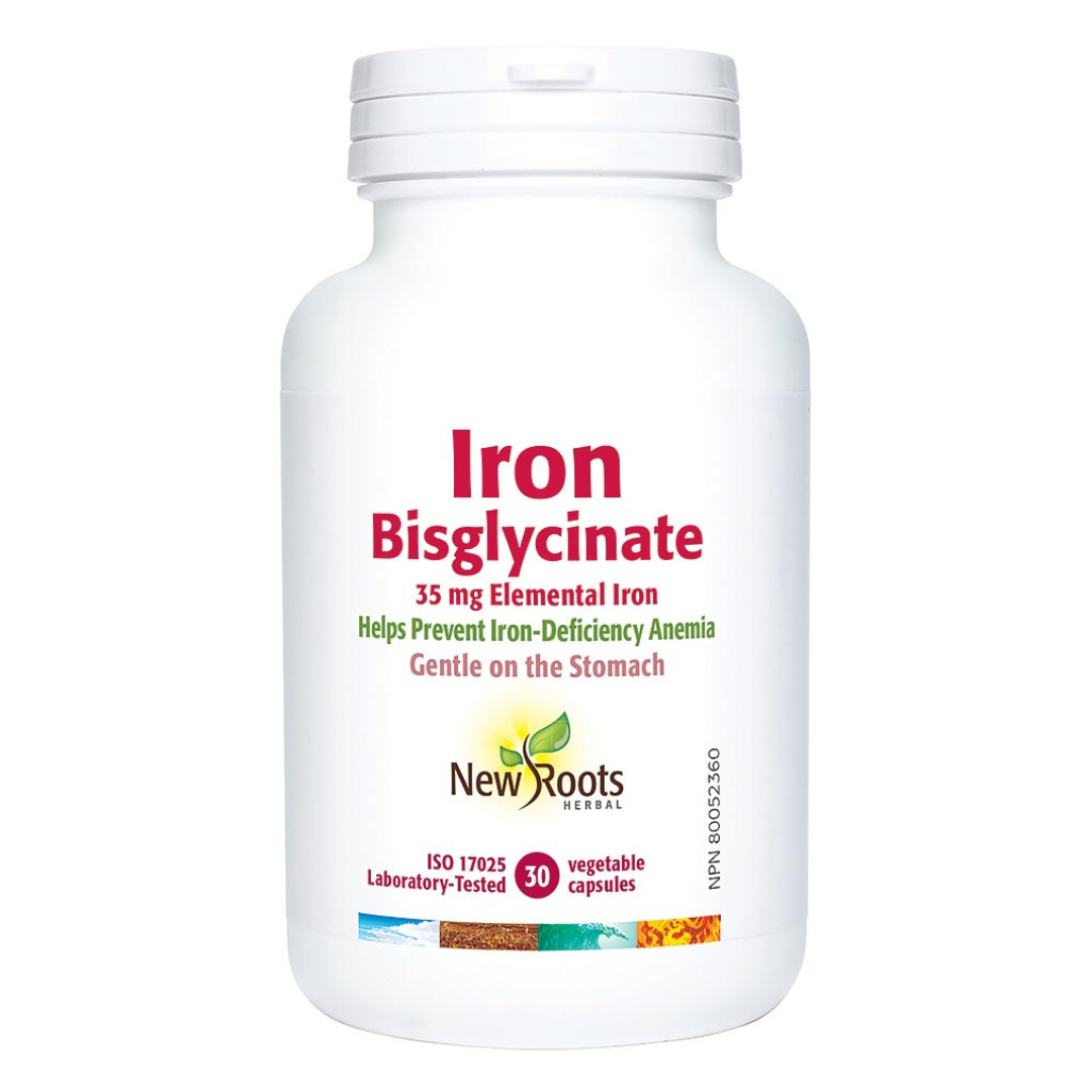 New Roots Iron Bisglycinate (35mg) (30 VCaps) - Lifestyle Markets