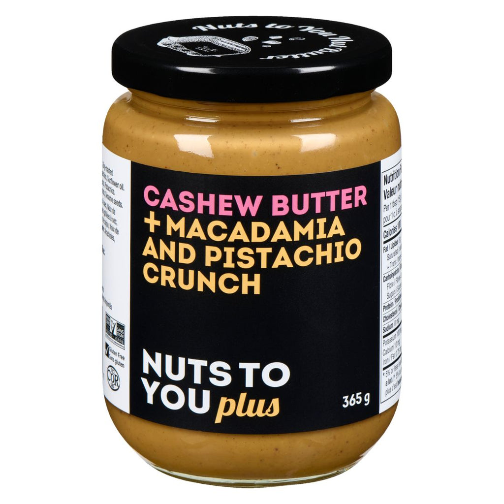 Nuts To You Cashew Butter + Macadamia and Pistachio Crunch (365g)