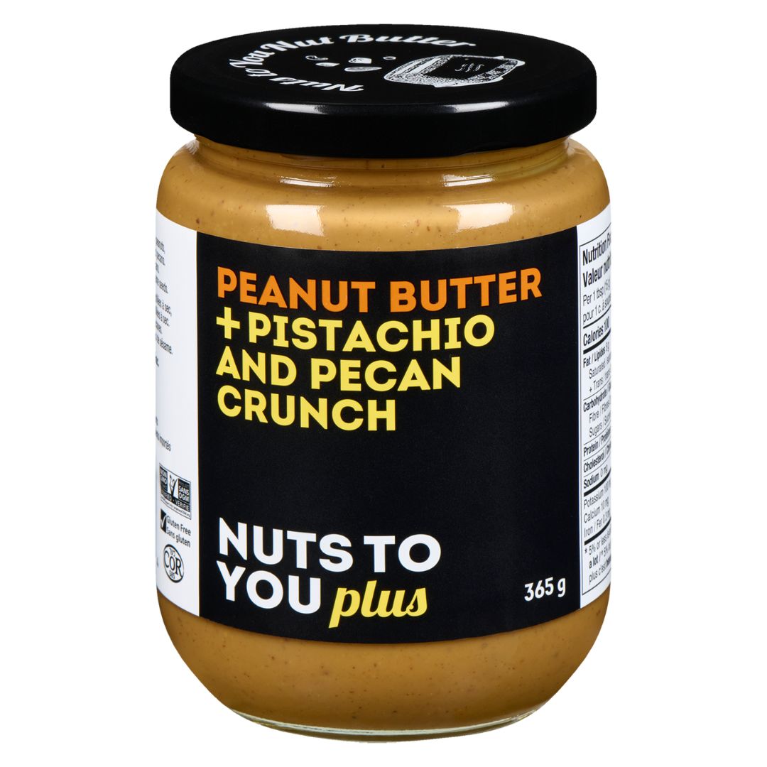 Nuts To You Peanut Butter + Pistachio and Pecan Crunch (375g) - Lifestyle Markets