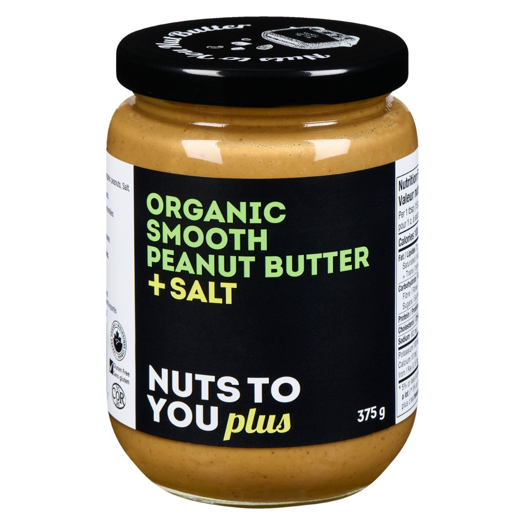 Nuts To You Organic Smooth Peanut Butter + Salt (365g) - Lifestyle Markets
