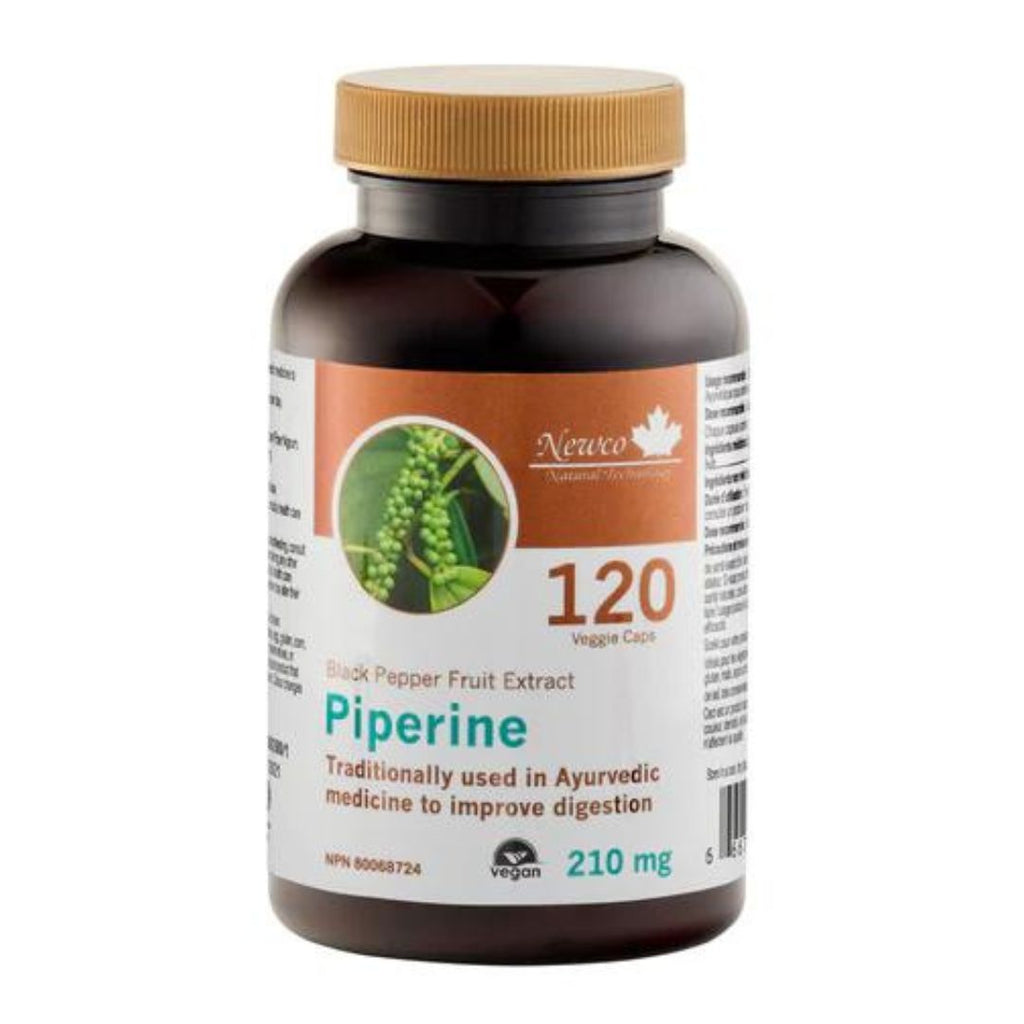 Newco Piperine Black Pepper Fruit Extract (210mg) (120 Vegetable Capsules)