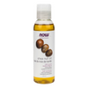 Bottle of NOW Solutions shea nut oil with a white label on a white background