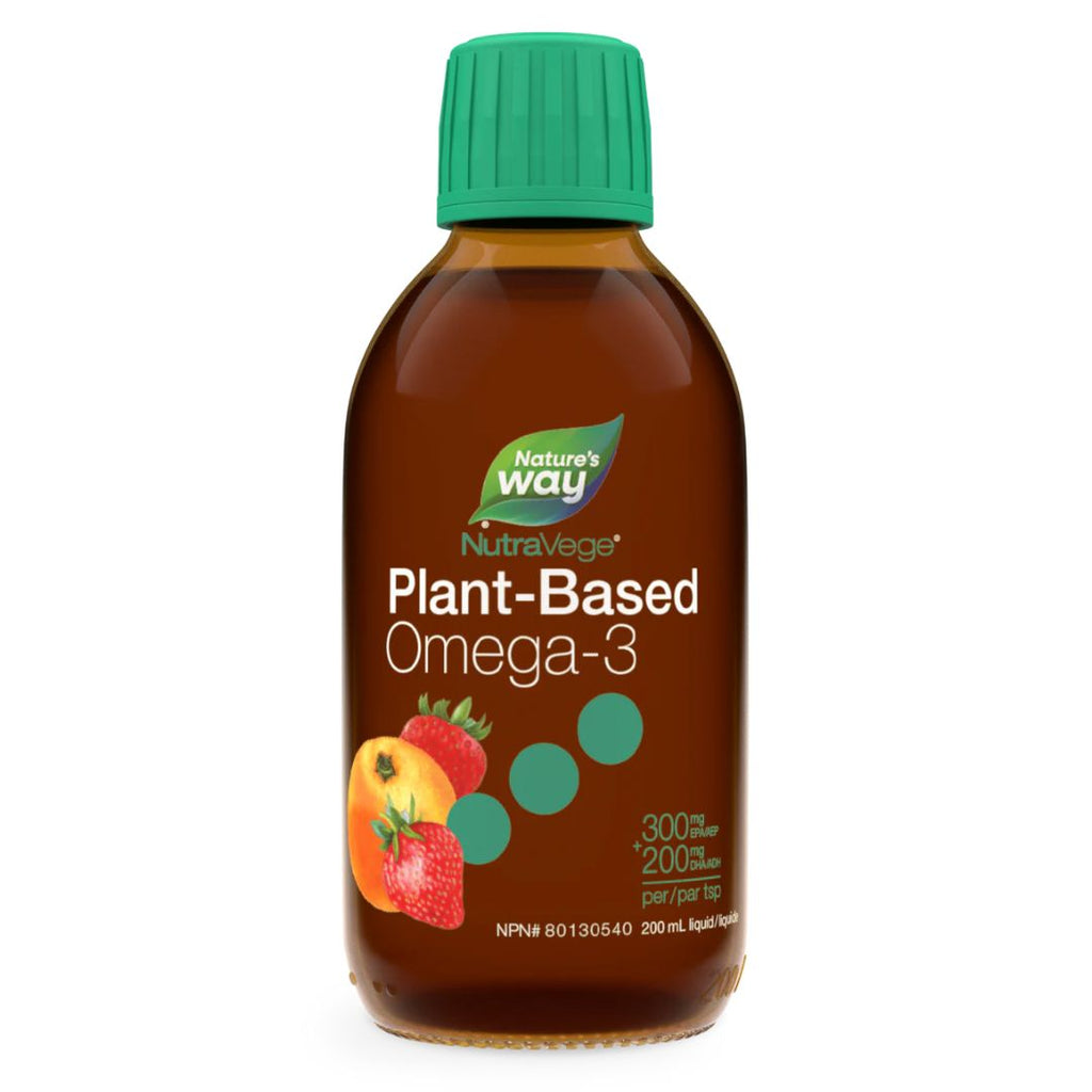 Nature's Way NutraVege Omega - 3 Plant - Strawberry Orange Flavour (200ml)