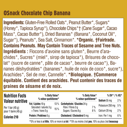 Hornby Organic OSnack - Chocolate Chip Banana (45g) - Lifestyle Markets