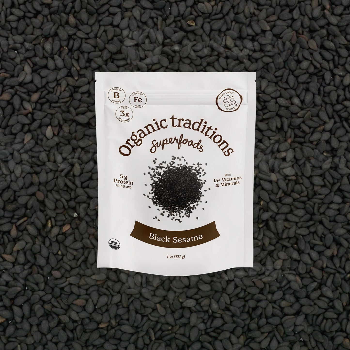 Organic Traditions Black Sesame Seeds (227g)