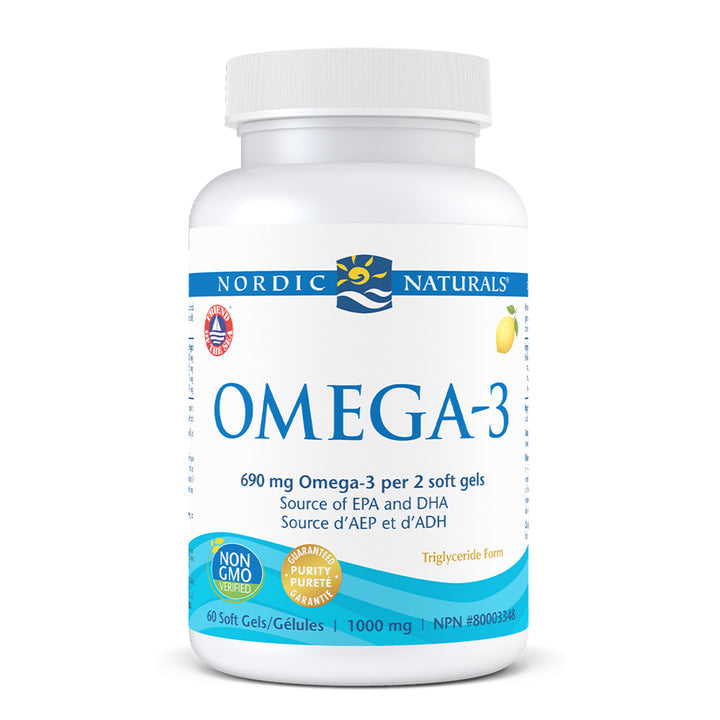 Nordic Naturals Omega-3 - Lemon (1000mg) (60 SoftGels) - Lifestyle Markets