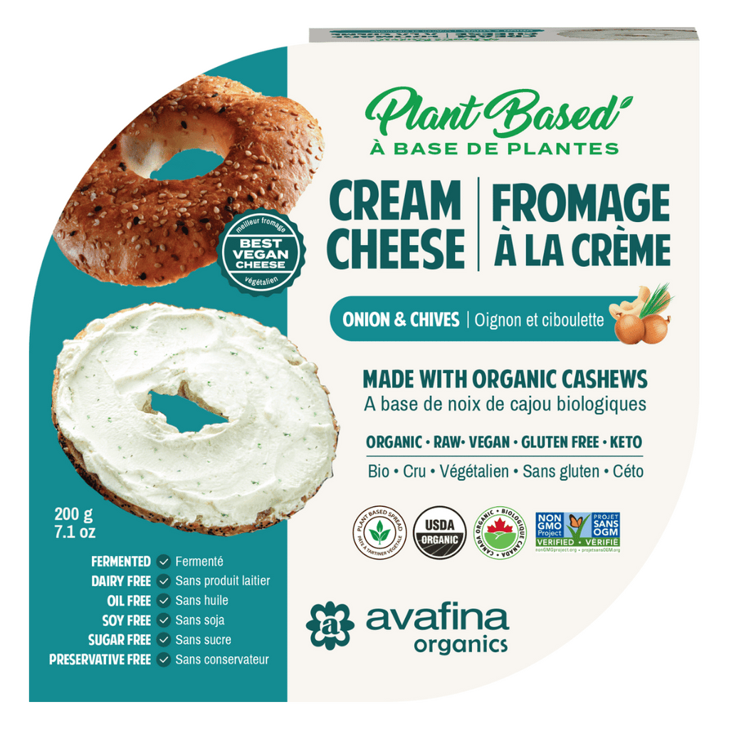 Avafina Organics Vegan Cream Cheese - Onion & Chive (200g)