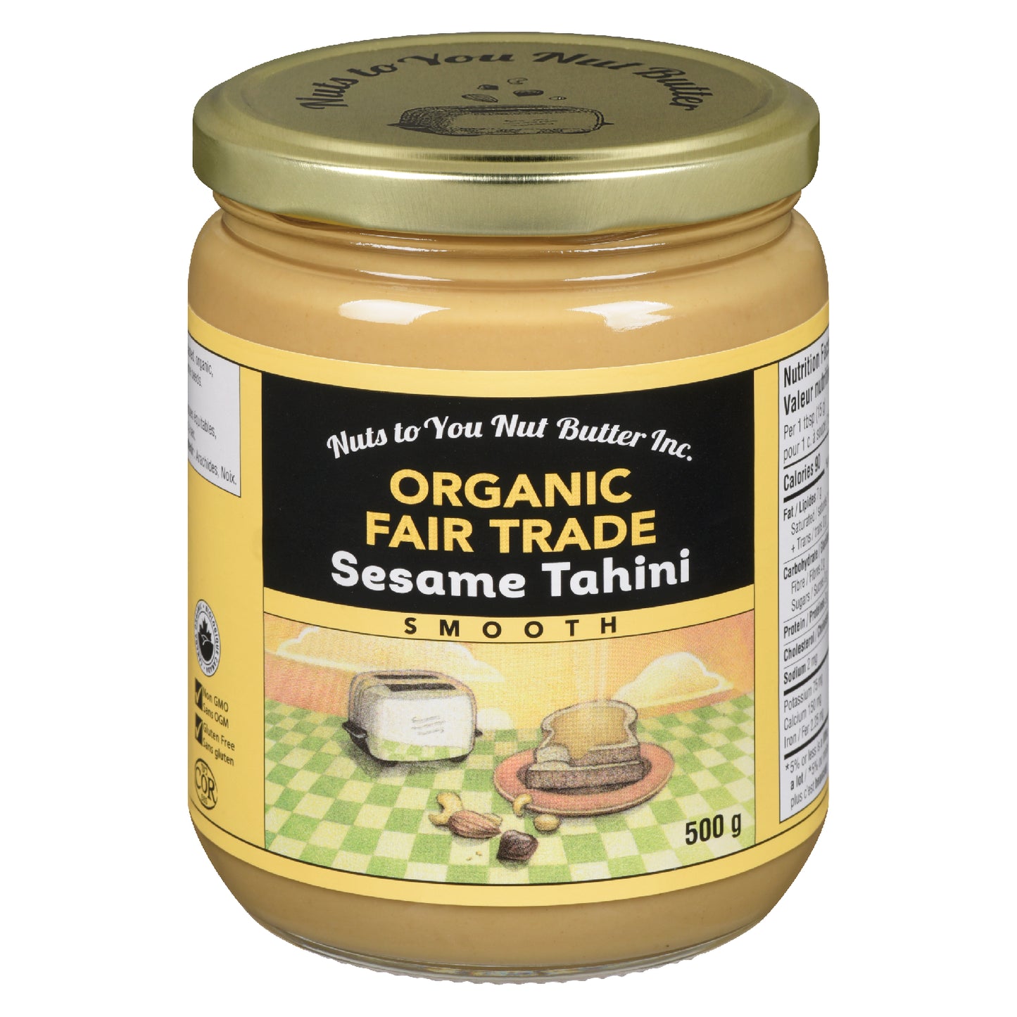 Nuts To You Organic Fairtrade Sesame Tahini (500g) - Lifestyle Markets