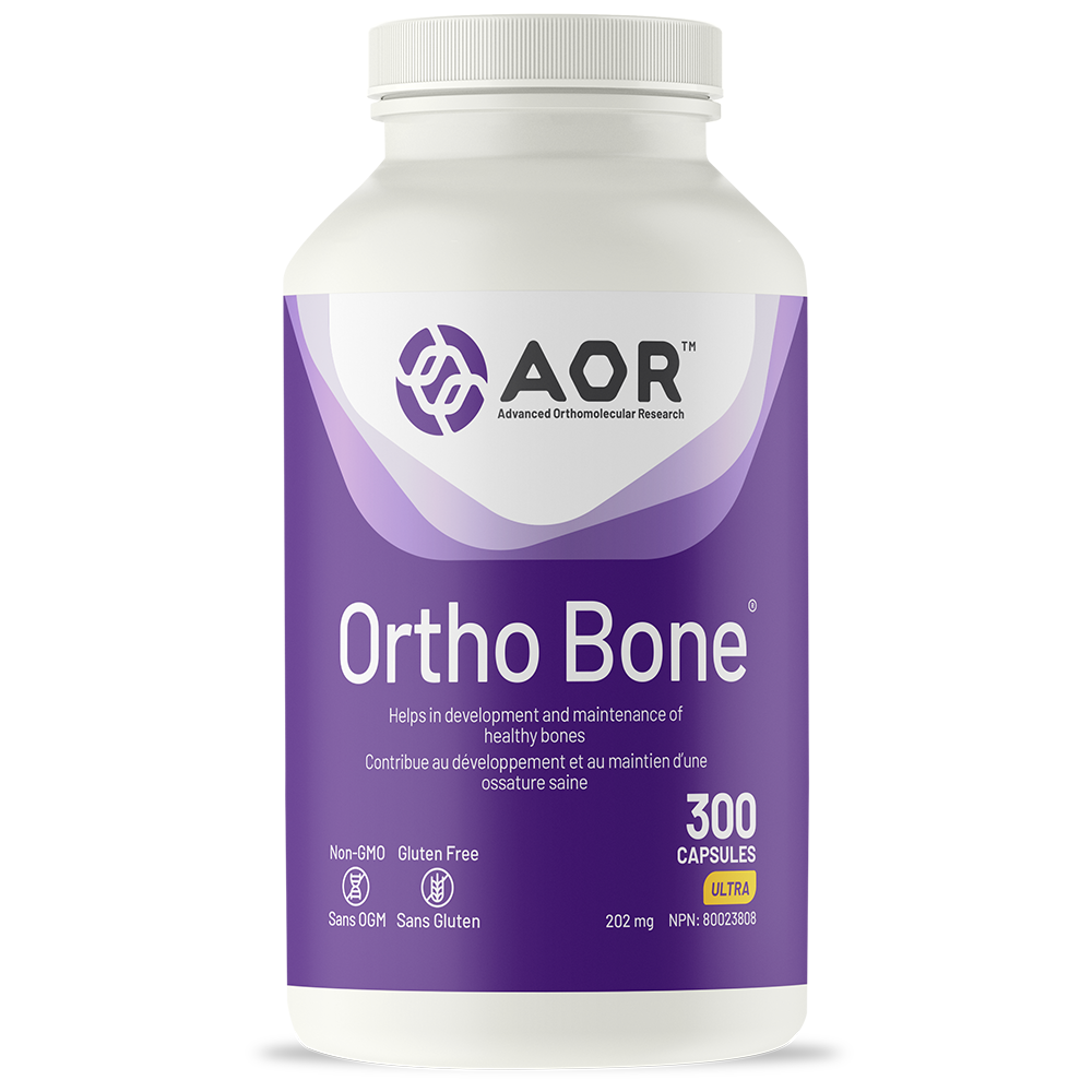 AOR Ortho Bone supplement bottle on a white background