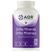 AOR Ortho Minerals supplement bottle with purple label on a white background