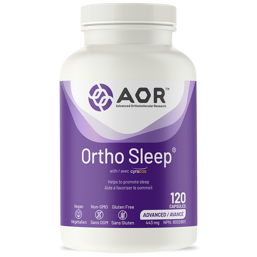 AOR Ortho Sleep supplement bottle on a white background