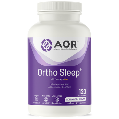 AOR Ortho Sleep supplement bottle on a white background