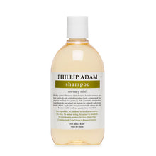 Bottle of Phillip Adam shampoo with a white label on a white background